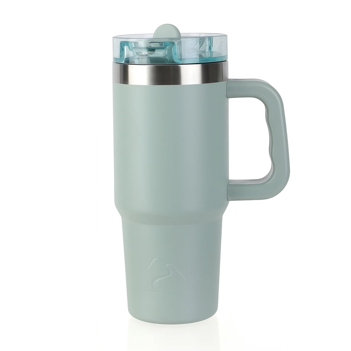 Ozark Trail 30 oz Stainless Steel Insulated Travel Tumbler with Handle and Flip Straw Lid, Rose Shimmer
